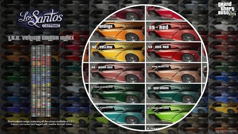 LSC Vehicle Colours Index